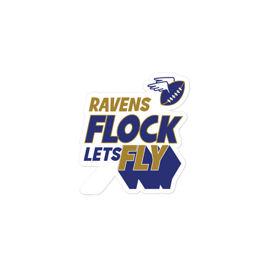 Ravens Flock Lets Ride Sticker