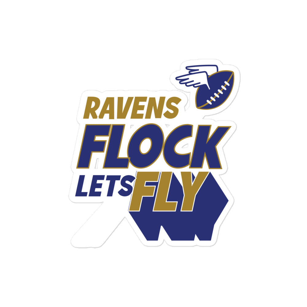 Ravens Flock Lets Ride Sticker