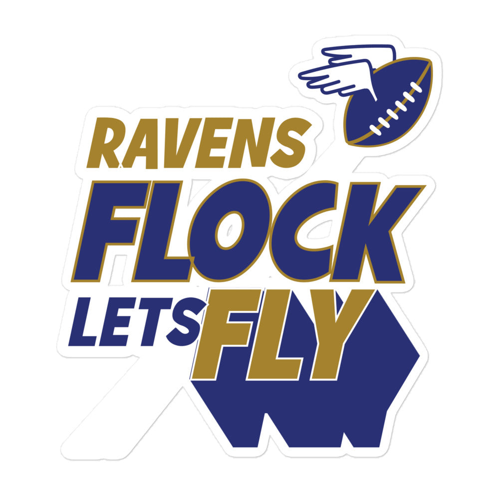 Ravens Flock Lets Ride Sticker